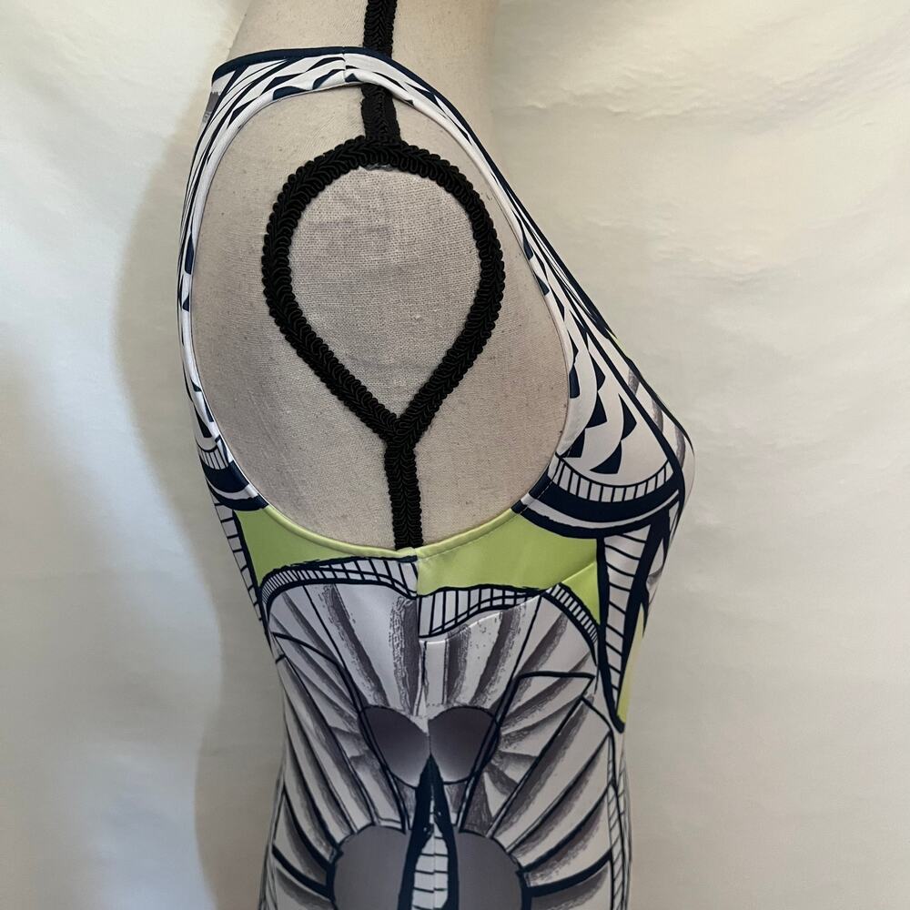 Jealous Tomato Y2 Bodycon Dress Sz S Art Deco Club Tribal Festival Geometric - Picture 6 of 13